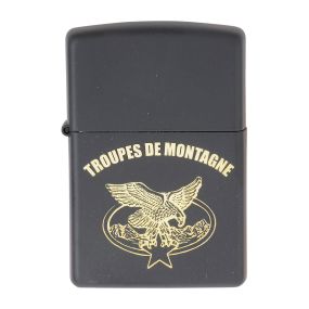 BRIQUET ZIPPO TROUPES DE MONTAGNE NOIR