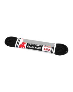 LACET COTON PLAT NOIR  60 CM